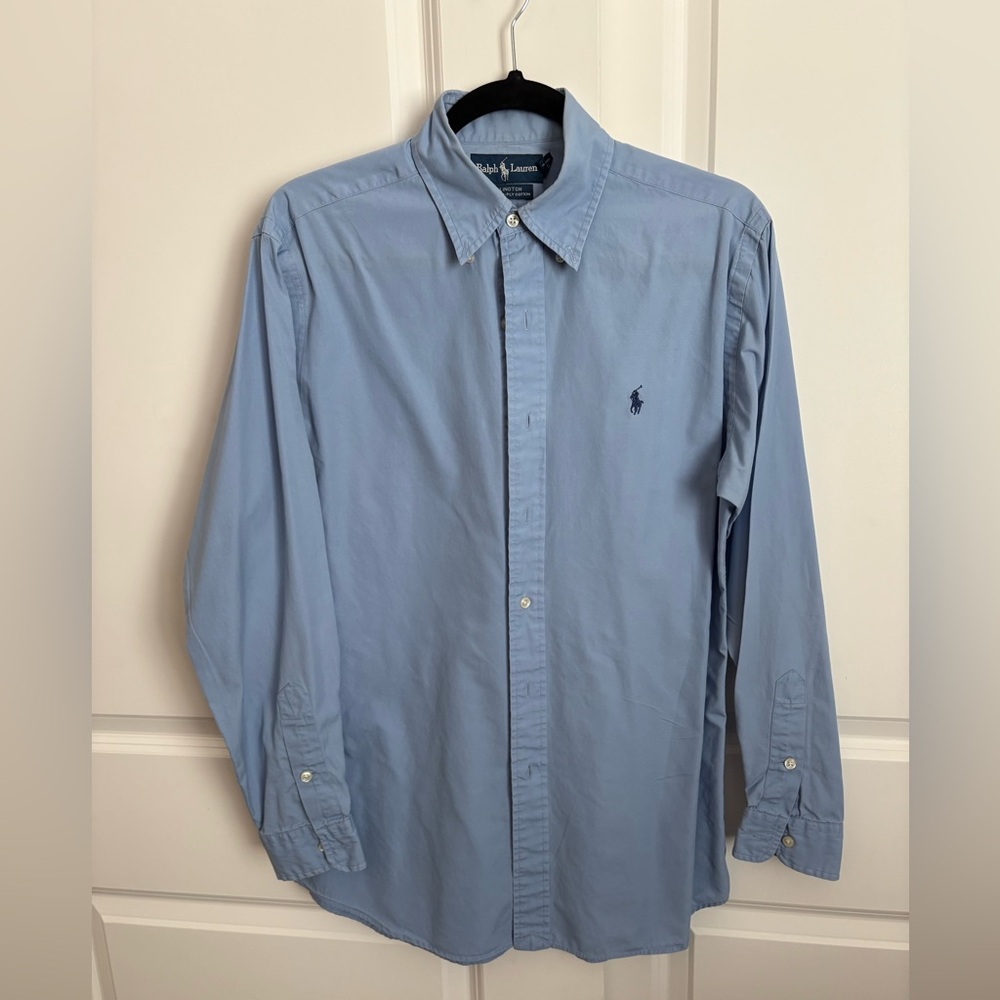 Ralph Lauren Men's Light Blue Button Down Shirt